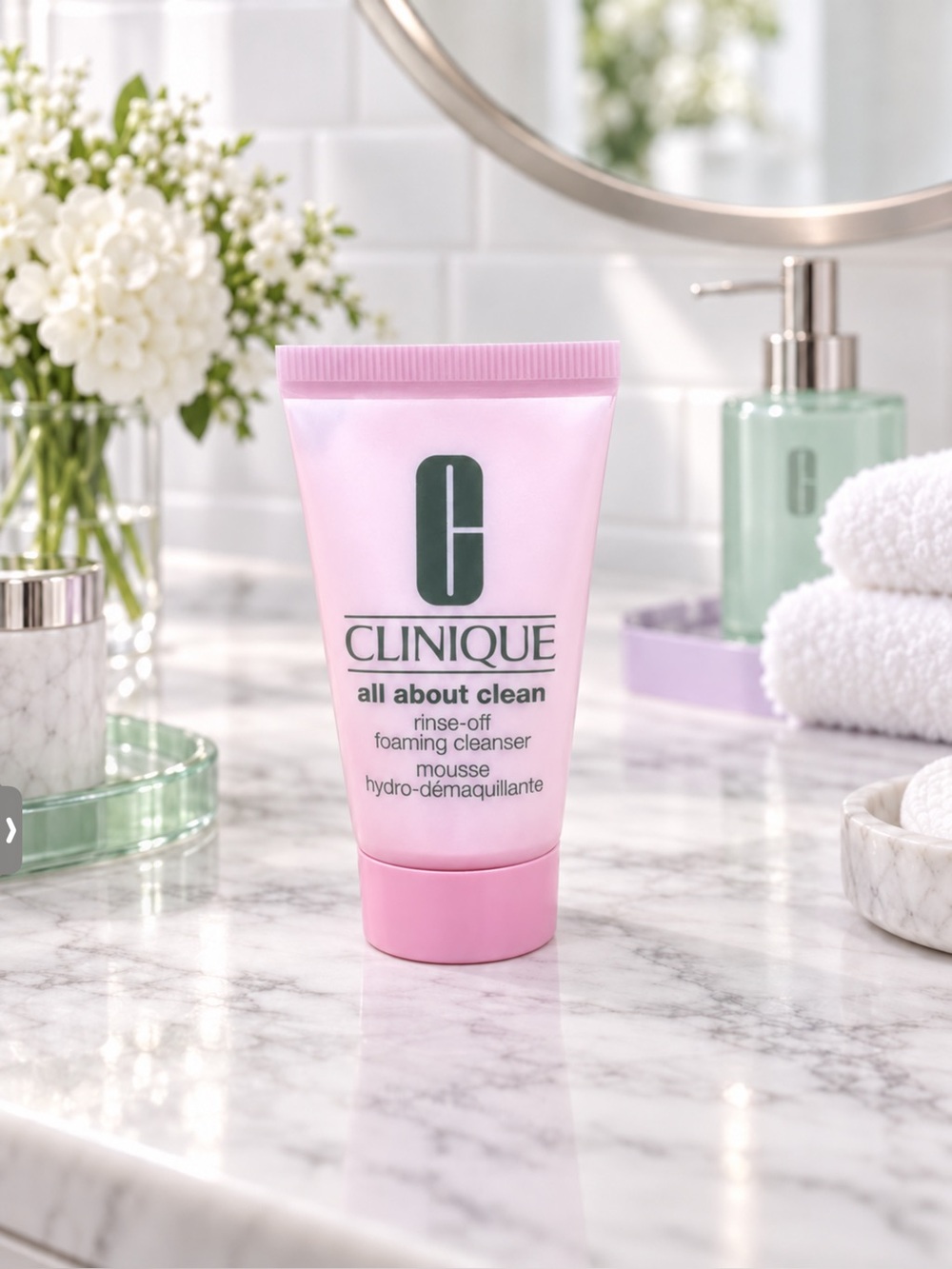 Clinique Pink All About Clean Rinse-Off Foaming Cleanser
